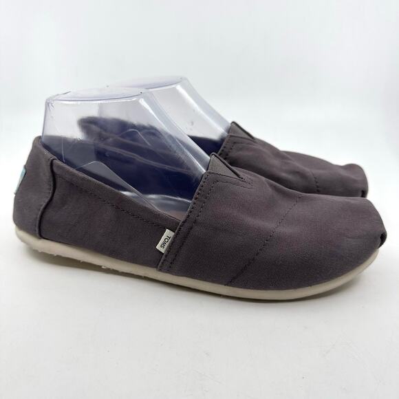 Toms Alpargata Espadrille Flats Womens US 9 UK 7 EU 40 Ash Slip On Cotton Canvas - Picture 4 of 8